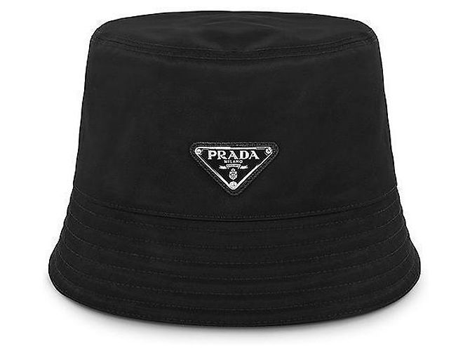 Prada Nylon-Bucket-Hat mit Dreieckslogo für Damen - Ansicht 4