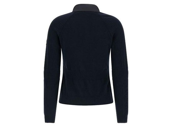 Moncler Layered Knit Zip-Up Jacke Navy Blau - Ansicht 3