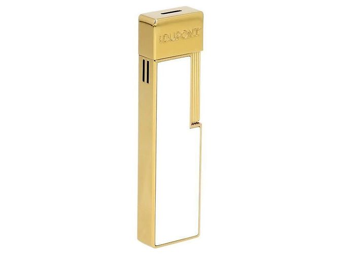 St Dupont Isqueiro Twiki em ouro branco Dourado - vista 3