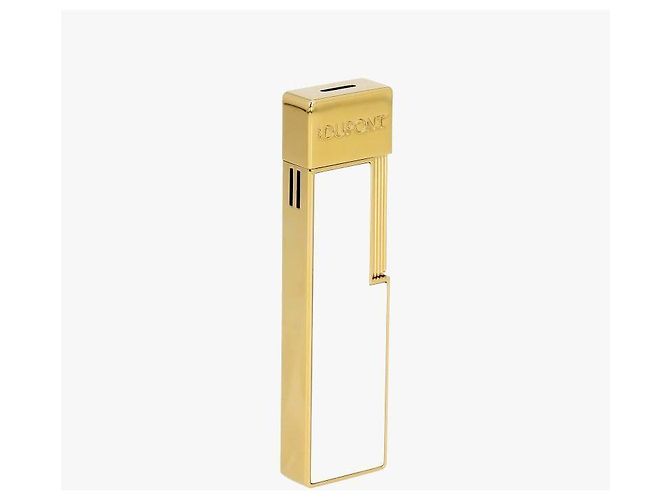 St Dupont Isqueiro Twiki em ouro branco Dourado - vista 5