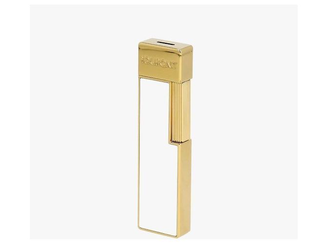 St Dupont Isqueiro Twiki em ouro branco Dourado - vista 6
