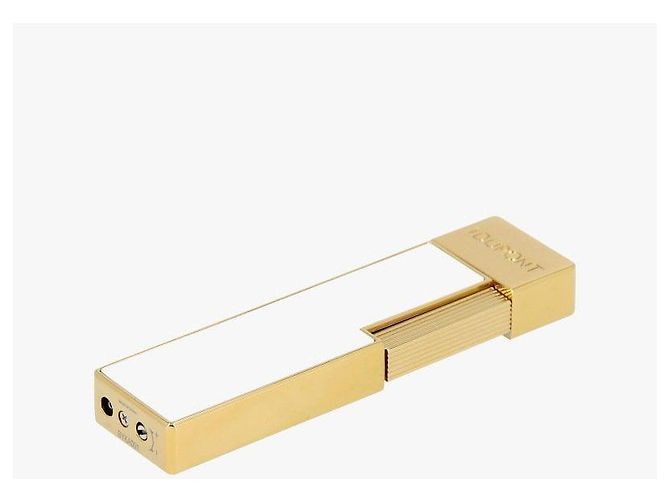 St Dupont Isqueiro Twiki em ouro branco Dourado - vista 7
