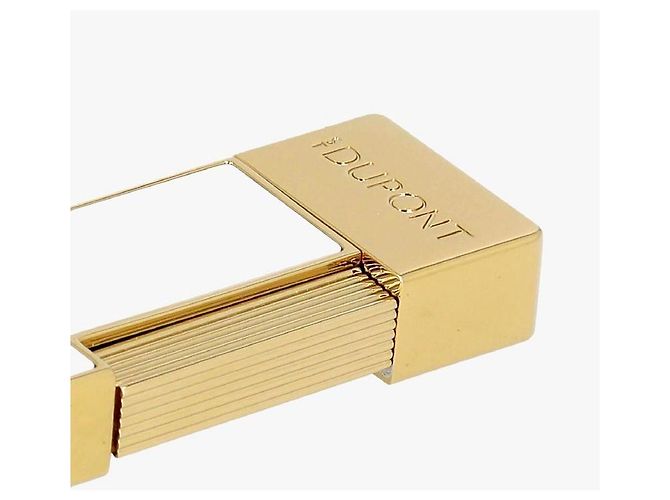 St Dupont Isqueiro Twiki em ouro branco Dourado - vista 8