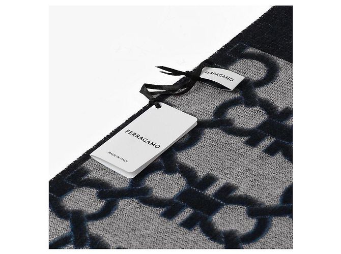 Salvatore Ferragamo Sciarpa in lana e cashmere con motivo jacquard per uomo Multicolore - vista 10