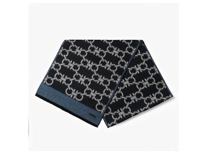 Salvatore Ferragamo Sciarpa in lana e cashmere con motivo jacquard per uomo Multicolore - vista 6