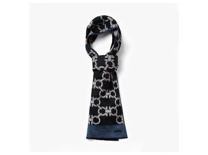 Salvatore Ferragamo Sciarpa in lana e cashmere con motivo jacquard per uomo Multicolore - vista 7