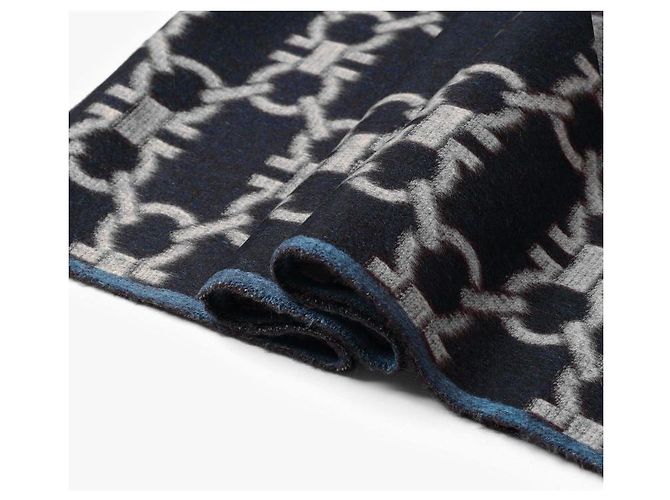 Salvatore Ferragamo Sciarpa in lana e cashmere con motivo jacquard per uomo Multicolore - vista 9