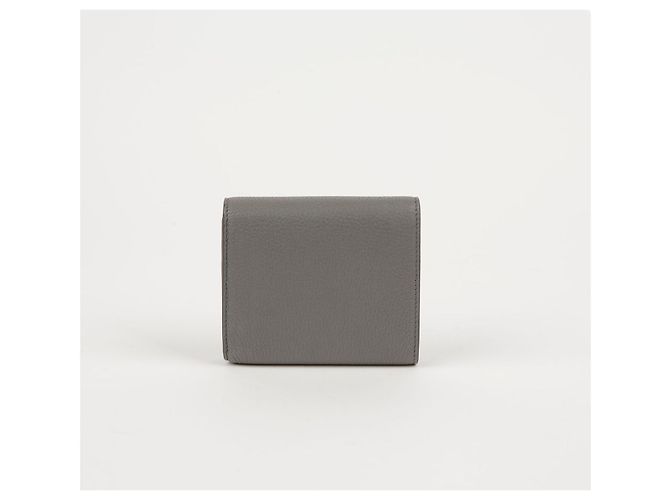 Céline Cartera tríptico de cuero gris Castaño - vista 2