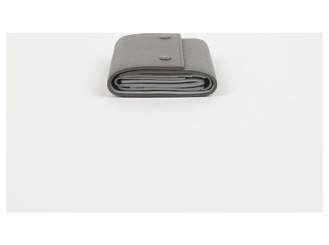 Céline Cartera tríptico de cuero gris Castaño - vista 3