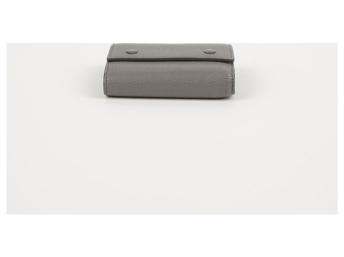 Céline Cartera tríptico de cuero gris Castaño - vista 4