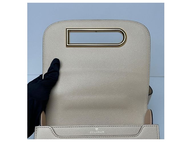 Delvaux Borsa a Spalla Ringo Beige Marrone - vista 7