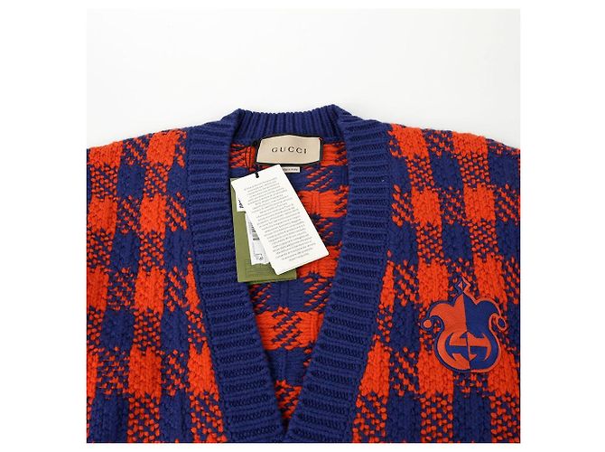 Gucci Karo-Strickjacke aus Wolle Größe Mehrfarben - Ansicht 3
