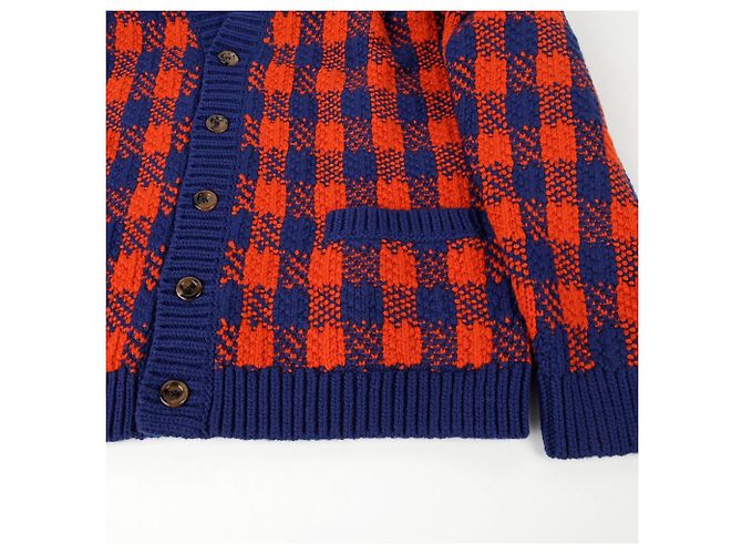 Gucci Karo-Strickjacke aus Wolle Größe Mehrfarben - Ansicht 4