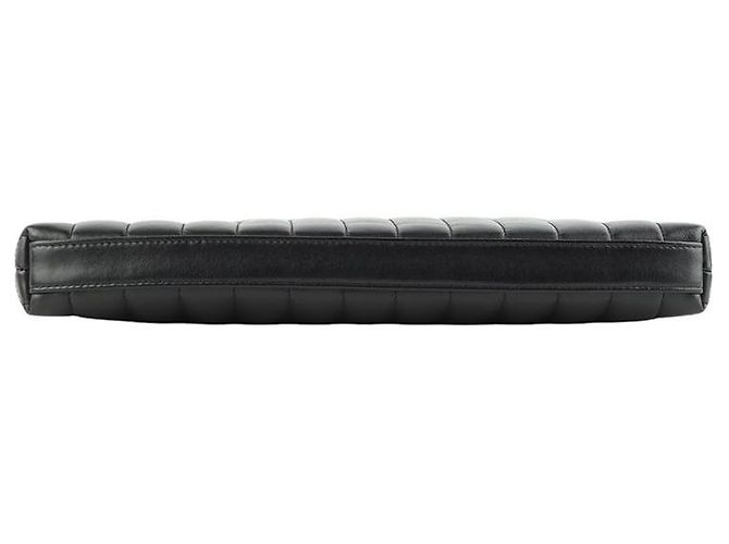 Saint Laurent Clutch Loulou Flap Matelassé Argento - vista 6
