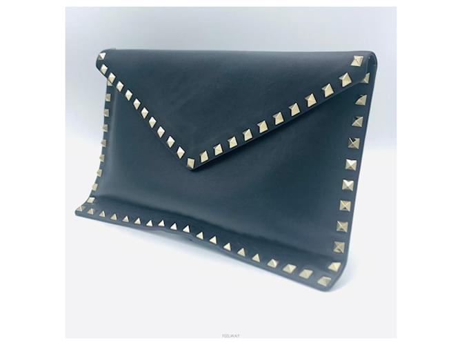 Valentino Clutch Rockstud Nero - vista 2