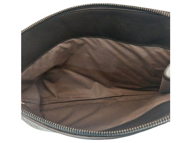 Bottega Veneta Portadocumenti Intrecciato da uomo Clutch Nero Large - vista 2