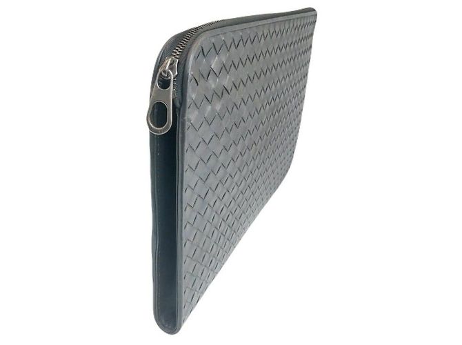Bottega Veneta Portadocumenti Intrecciato da uomo Clutch Nero Large - vista 3