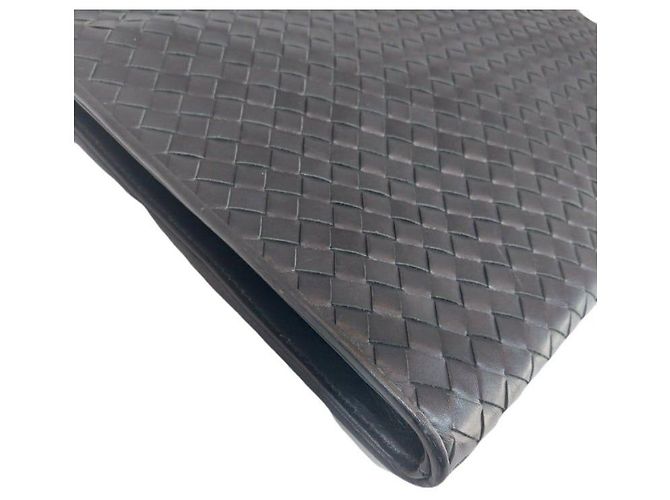 Bottega Veneta Portadocumenti Intrecciato da uomo Clutch Nero Large - vista 5
