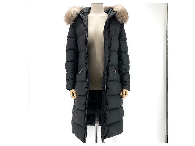 Moncler Boeidic Langdunenjacke mit Fuchsfell Schwarz - Ansicht 3