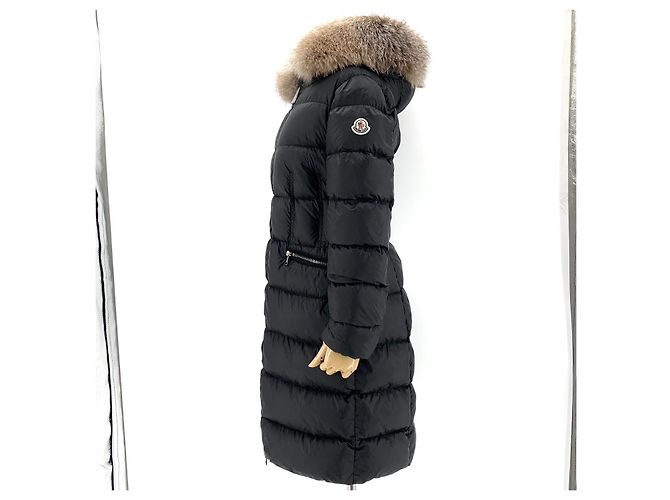 Moncler Boeidic Langdunenjacke mit Fuchsfell Schwarz - Ansicht 4