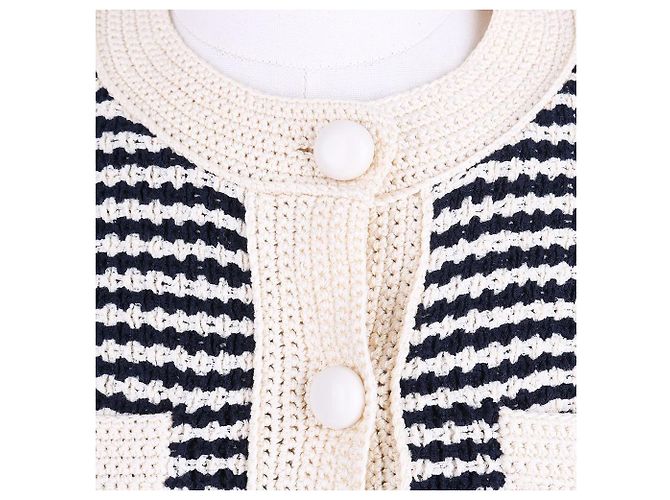 Tory Burch Kendra Crochet Cardigan XS Weiß - Ansicht 2
