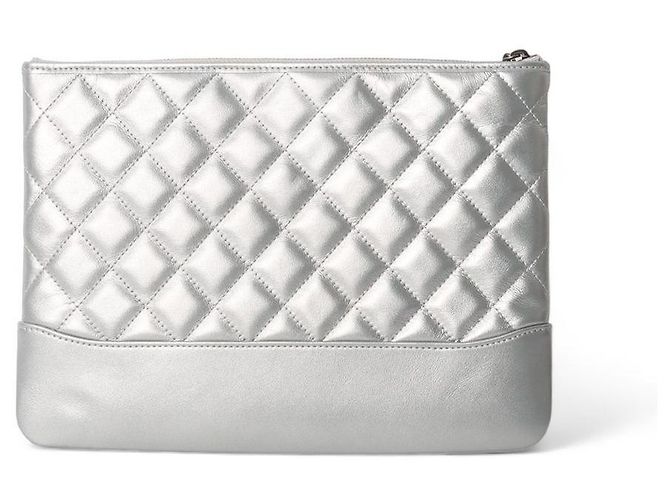 Chanel Clutch Gabrielle New Argento - vista 2