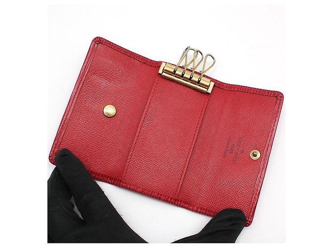 Louis Vuitton Red Ep leather Multi-Clip Key Holder Key Wallet - view 5
