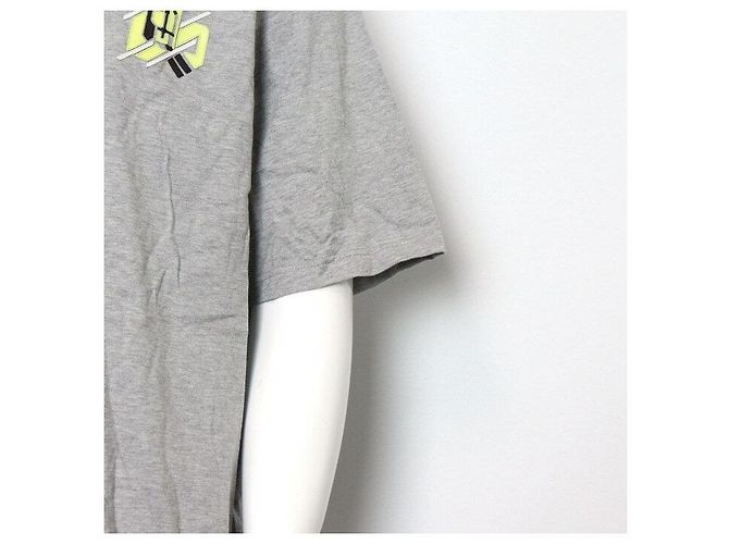 Hermès Kurzärmeliges Herren-T-Shirt Mini Patch Grau Braun - Ansicht 3