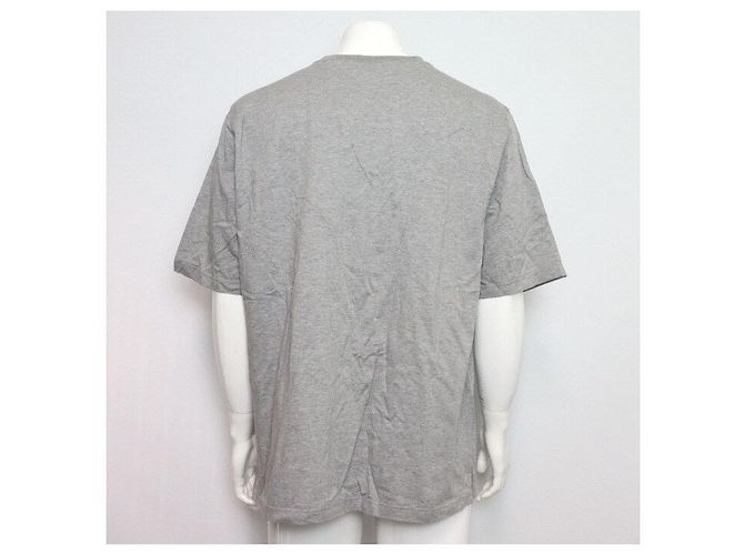 Hermès Kurzärmeliges Herren-T-Shirt Mini Patch Grau Braun - Ansicht 4