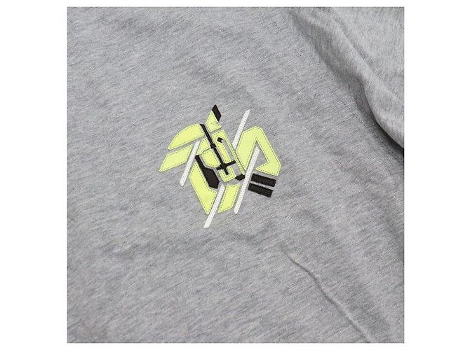 Hermès Kurzärmeliges Herren-T-Shirt Mini Patch Grau Braun - Ansicht 6