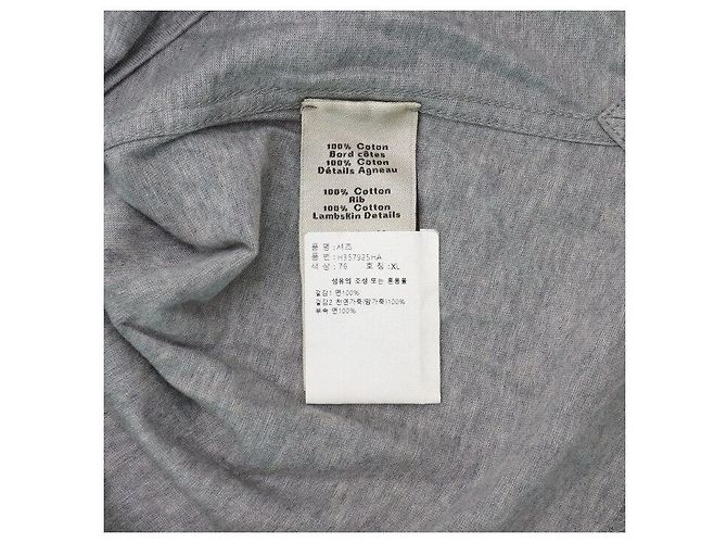 Hermès Kurzärmeliges Herren-T-Shirt Mini Patch Grau Braun - Ansicht 7