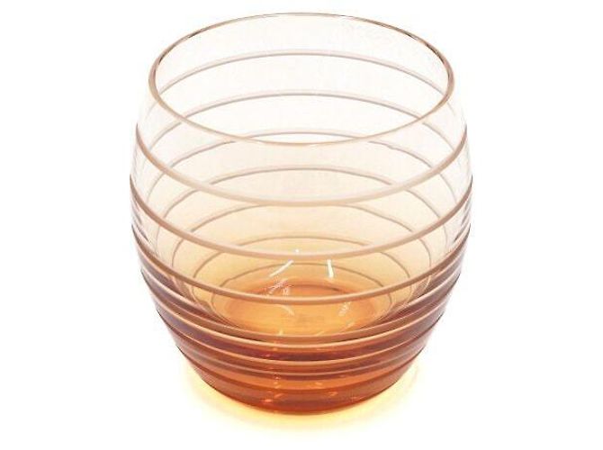 Hermès Amber Fanfare Kristall Old Fashioned Glas-Set Orange - Ansicht 2
