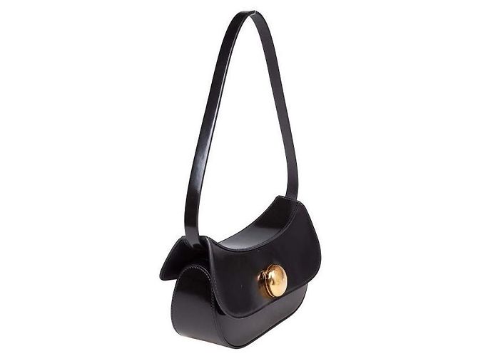 Marni Piccola borsa hobo in pelle nera con farfalla - vista 4