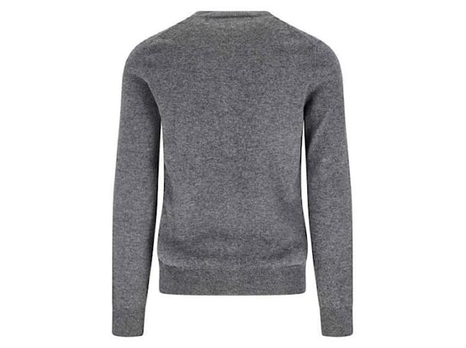 Comme Des Garcons Wollstrickjacke mit goldenem Herz-Patch Braun - Ansicht 4