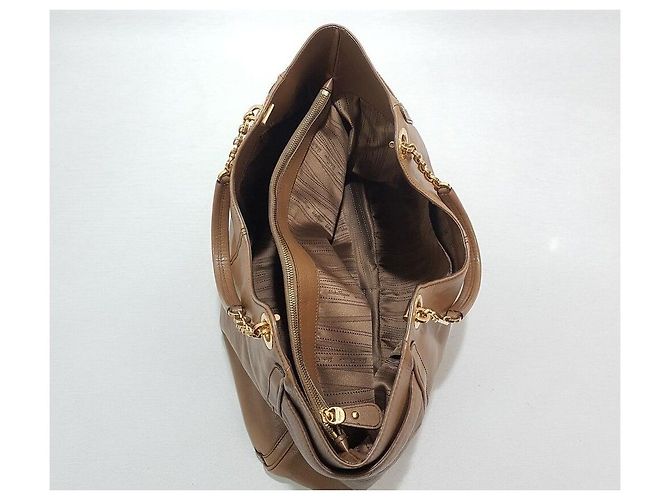 Salvatore Ferragamo Borsa Tote a Spalla con Catena Marrone - vista 9