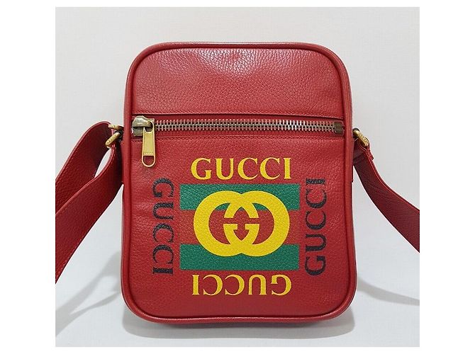 Gucci Borsa a tracolla con logo stampato Rosso - vista 2