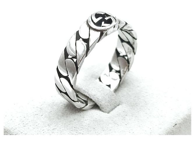 Gucci Interlocking Silver Ring - view 3