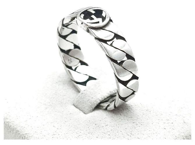 Gucci Interlocking Silver Ring - view 4
