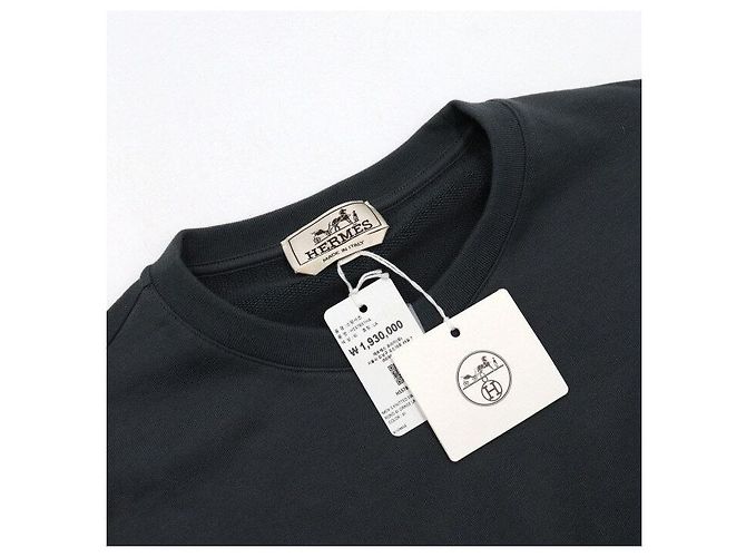 Hermès Clou de Selle Patch Crewneck Sweatshirt für Herren Schwarz - Ansicht 5