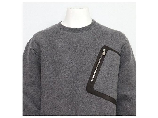 Hermès Sweatshirt aus Kaschmir-Mischung mit Ledertasche und Rundhalsausschnitt für Herren Braun - Ansicht 2