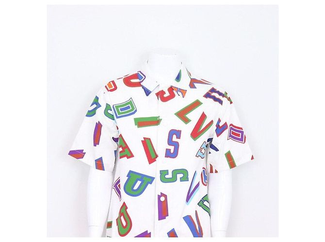 Louis Vuitton Sobrecamisa bianca da uomo con scritte NBA Bianco - vista 2