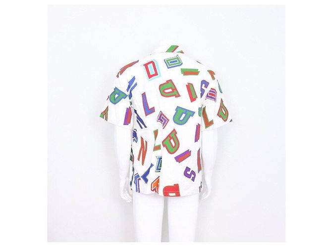 Louis Vuitton Sobrecamisa bianca da uomo con scritte NBA Bianco - vista 4