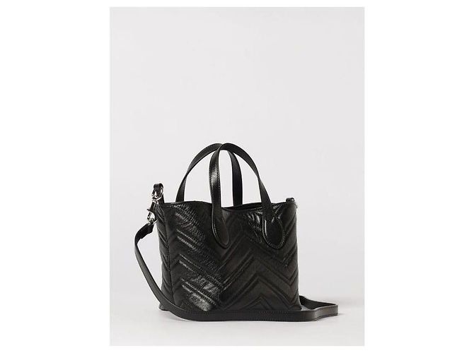 Gucci Borsa Tote Small GG Marmont Nero - vista 6