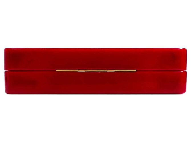 Prada Borsa a tracolla cross body trunk con catena robot in acrilico Cupid Trick Rosso - vista 11