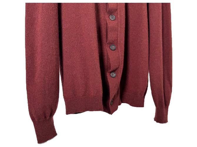 Brunello Cucinelli Strickjacke aus Kaschmir in Burgunderrot - Ansicht 10