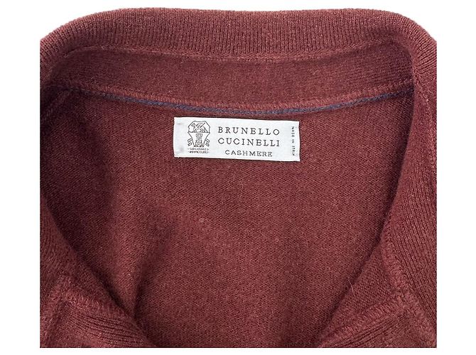 Brunello Cucinelli Strickjacke aus Kaschmir in Burgunderrot - Ansicht 11