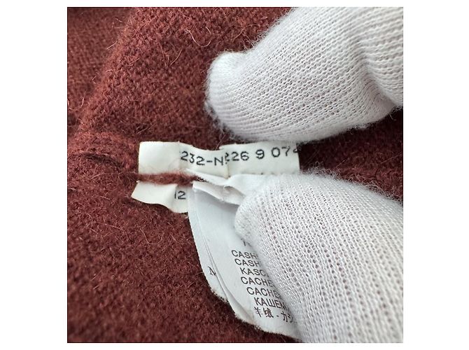 Brunello Cucinelli Strickjacke aus Kaschmir in Burgunderrot - Ansicht 14