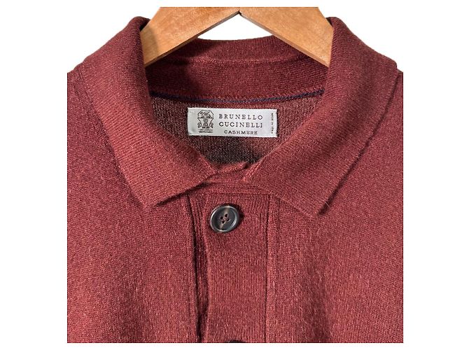 Brunello Cucinelli Strickjacke aus Kaschmir in Burgunderrot - Ansicht 7