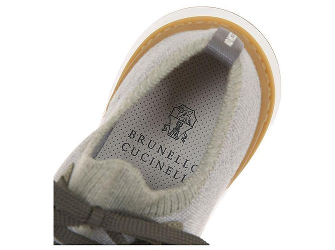 Brunello Cucinelli Sneakers in cotone Marrone - vista 10
