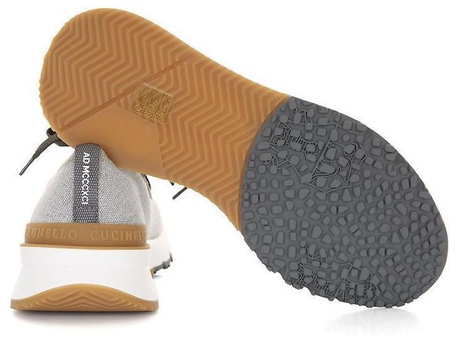 Brunello Cucinelli Sneakers in cotone Marrone - vista 6